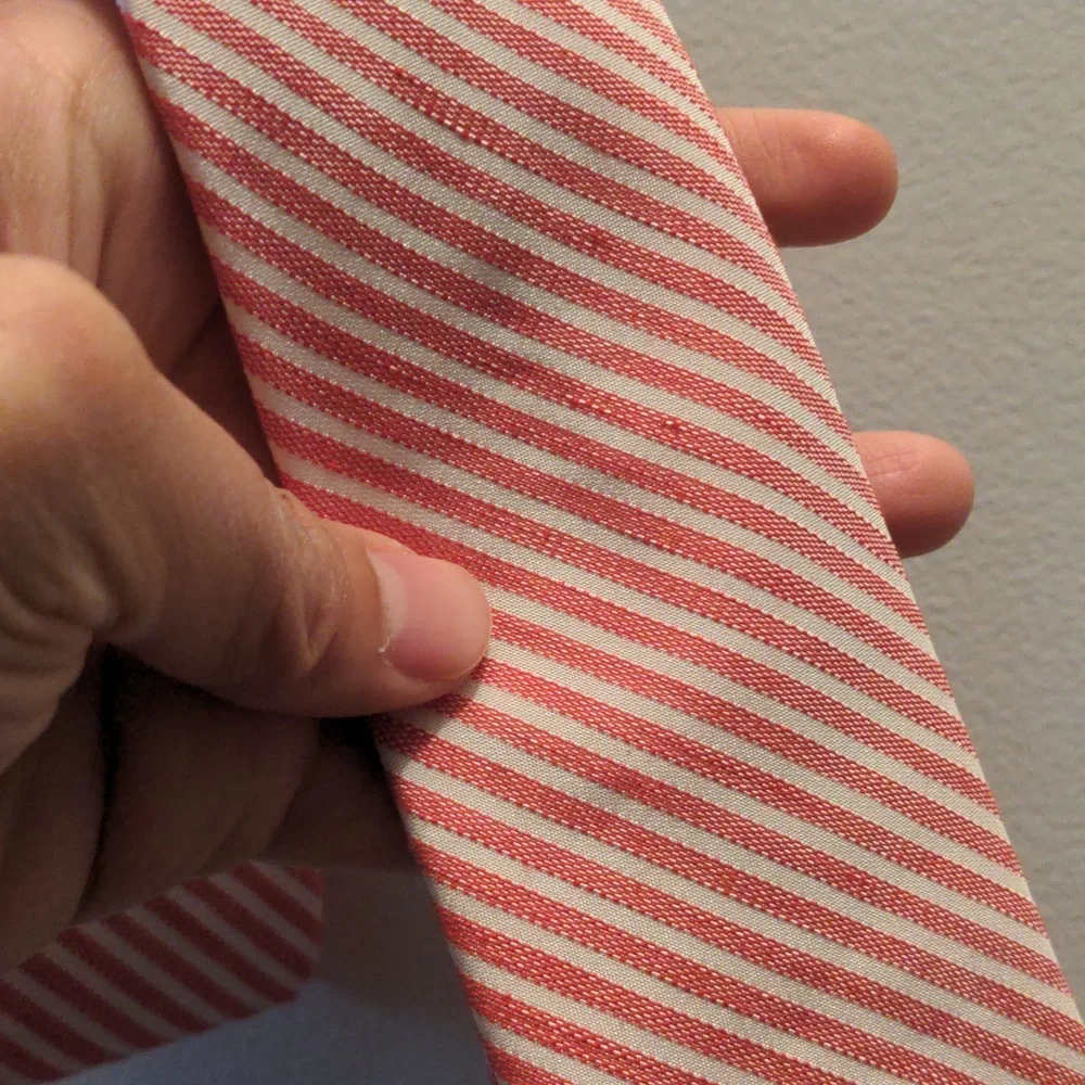 Tommy Hilfiger Light Red and White Tie NWT